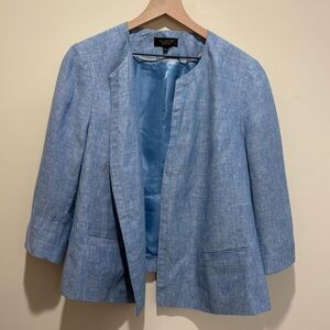 Talbots 100%Linen Open Front Women’s Blazer